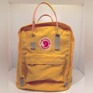 Fjallraven Kanken mustard backpack